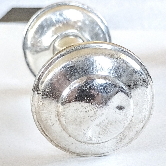 👶 Vintage Solid 925 Sterling Silver Baby Dumbbell Rattle Empire 22g Keepsake - Picture 4 of 9